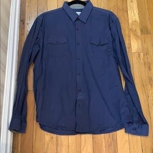 Oxymoron blue button down size‎ M